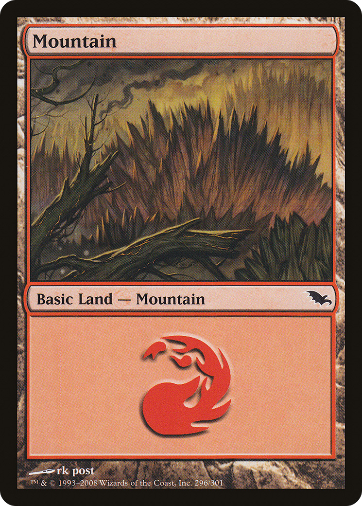 Mountain (296) (SHM-296) - Shadowmoor Foil