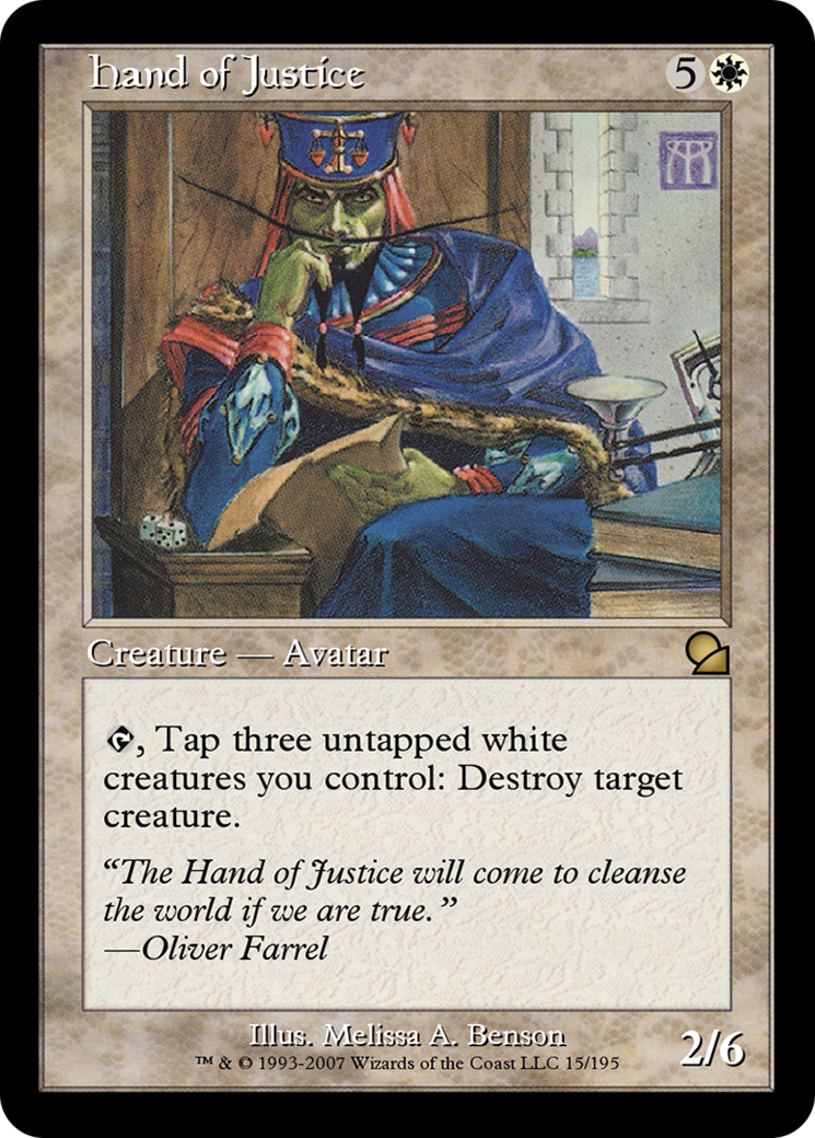 Hand of Justice (ME1-015) - Masters Edition Foil