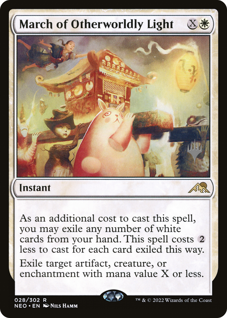 March of Otherworldly Light (PPNEO-028) - Kamigawa: Neon Dynasty Promos Foil