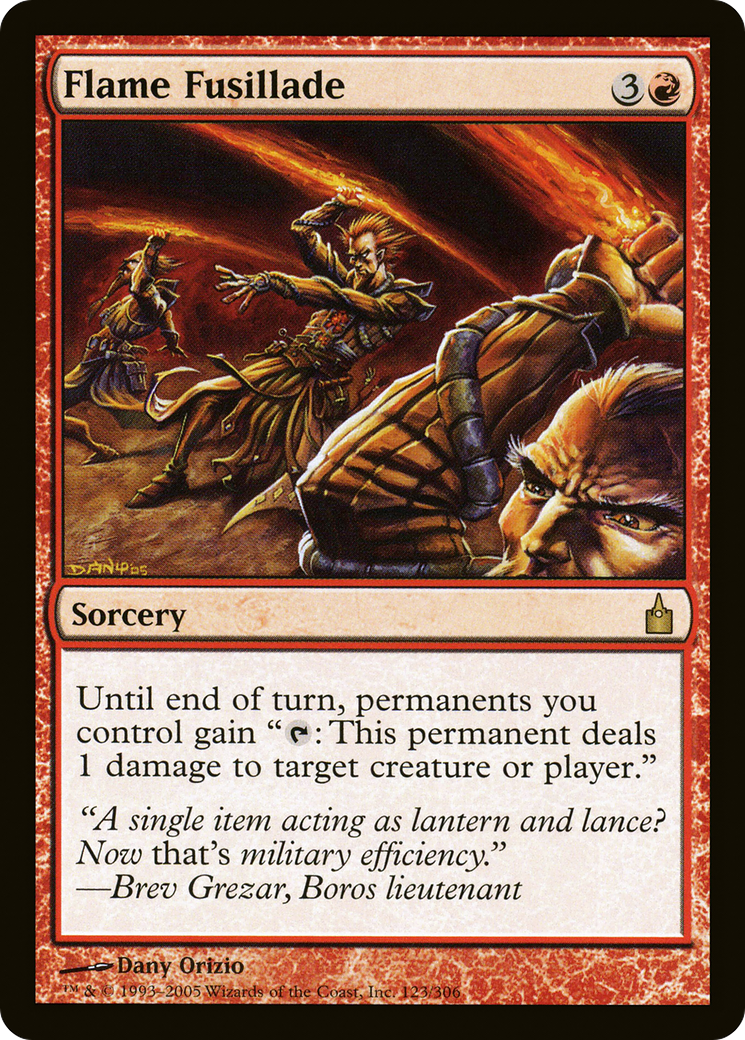Flame Fusillade (RAV-123) - Ravnica: City of Guilds Foil