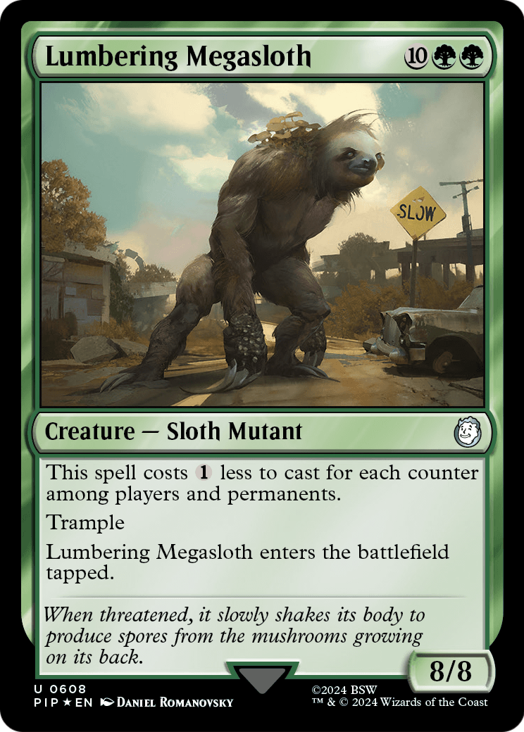 Lumbering Megasloth (Surge Foil) (PIP-608) - Fallout Foil