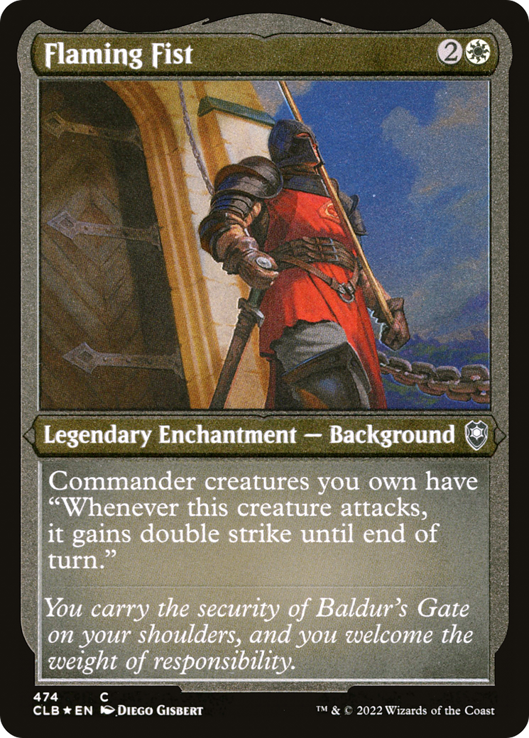 Flaming Fist (Foil Etched) (CLB-474) - Commander Legends: Battle for Baldur's Gate Foil