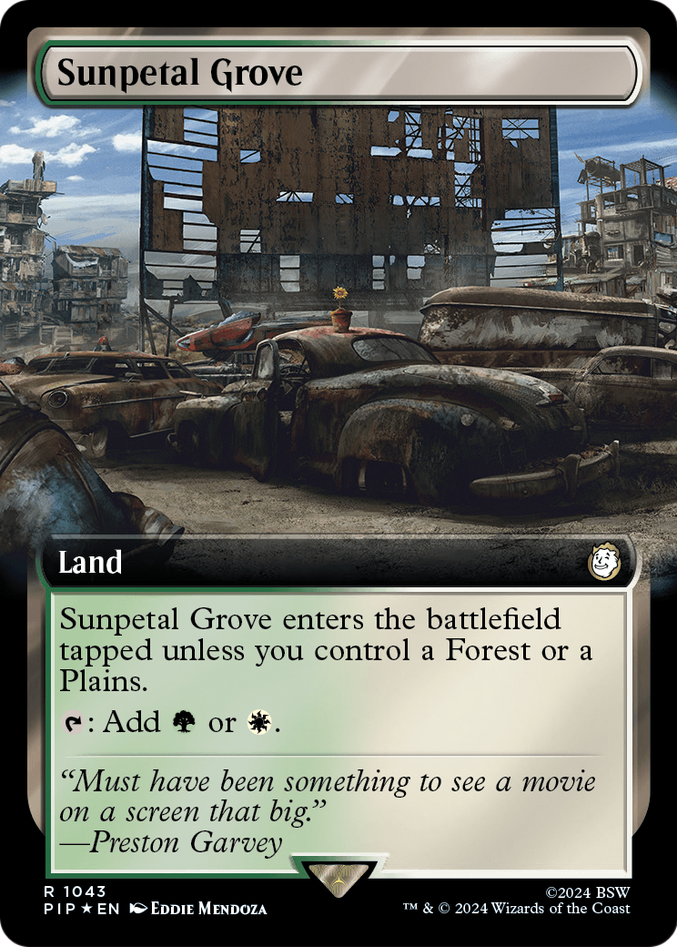 Sunpetal Grove (Extended Art) (Surge Foil) (PIP-1043) - Fallout: (Extended Art) Foil