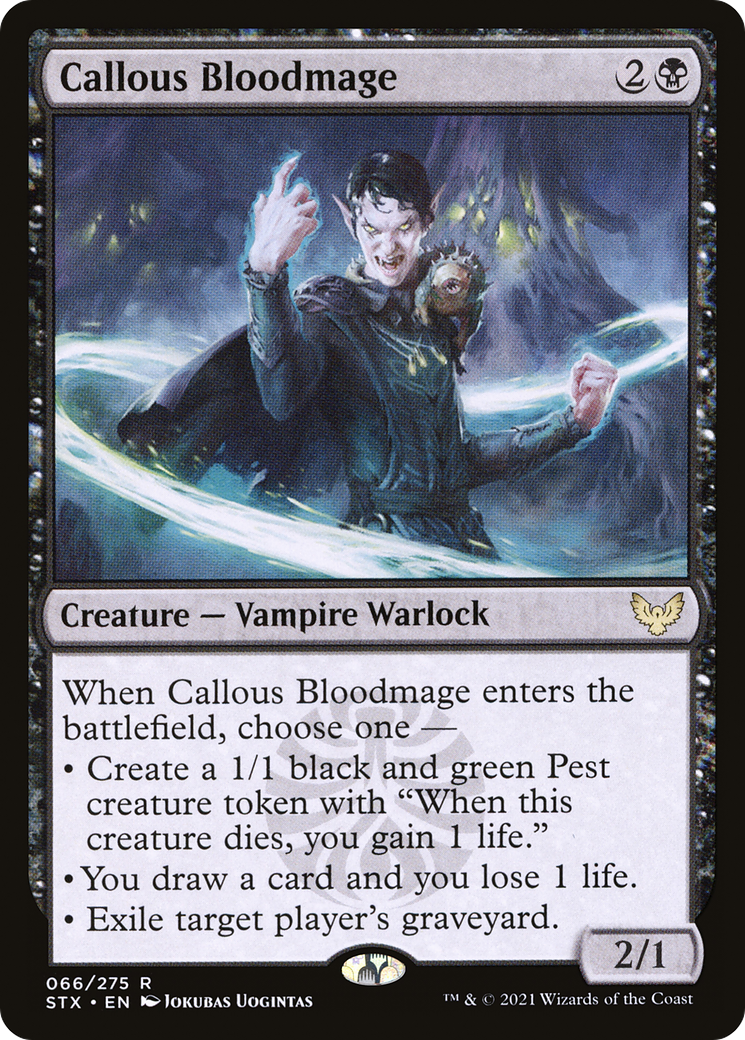 Callous Bloodmage (STX-066) - Strixhaven: School of Mages Foil