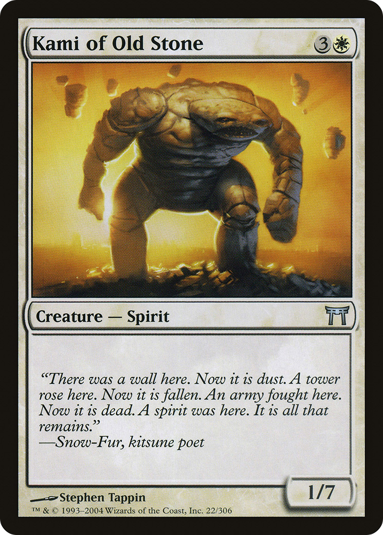 Kami of Old Stone (CHK-022) - Champions of Kamigawa Foil