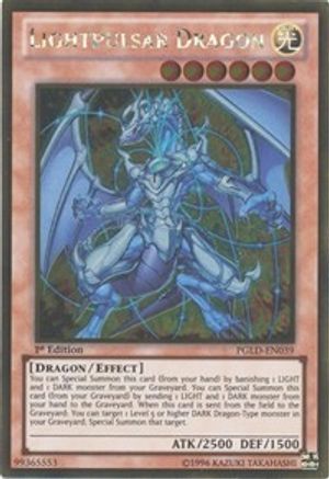Lightpulsar Dragon (PGLD-EN039) - Premium Gold 1st Edition