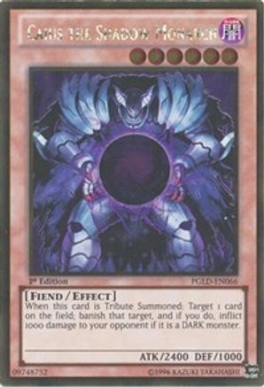 Caius the Shadow Monarch (PGLD-EN066) - Premium Gold 1st Edition