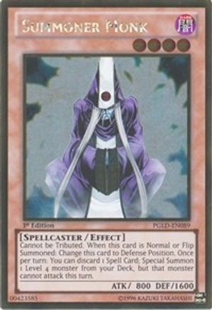 Summoner Monk (PGLD-EN089) - Premium Gold 1st Edition
