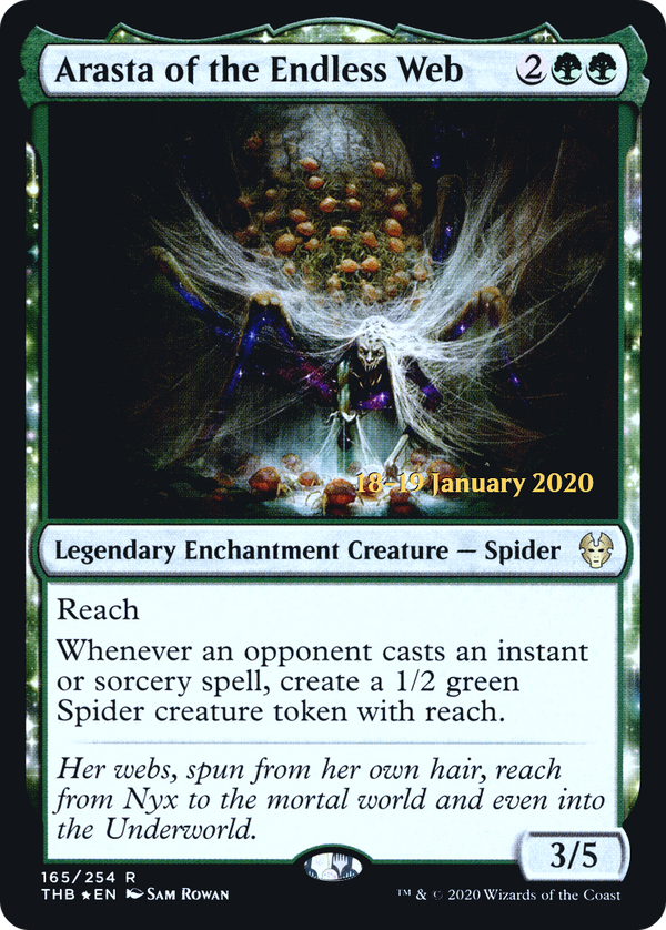 Arasta of the Endless Web (PRE-165) - Theros Beyond Death Promos: (enchantment) Foil
