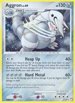 Aggron  - Reverse Holofoil Mysterious Treasures - Holo Rare