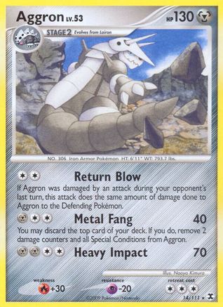 Aggron  - Reverse Holofoil Rising Rivals - Rare
