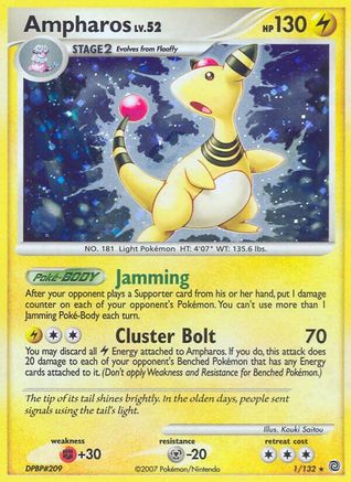 Ampharos  - Holofoil Secret Wonders - Holo Rare