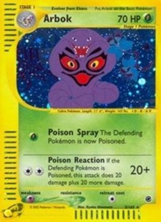 Arbok (3)  - Holofoil Expedition - Holo Rare