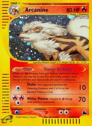 Arcanine (H2)  - Holofoil Skyridge - Holo Rare