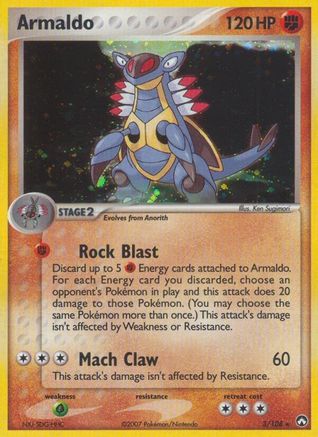 Armaldo  - Reverse Holofoil Power Keepers - Holo Rare