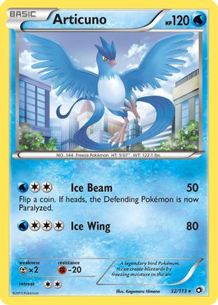 Articuno 032  - Reverse Holofoil Legendary Treasures - Holo Rare