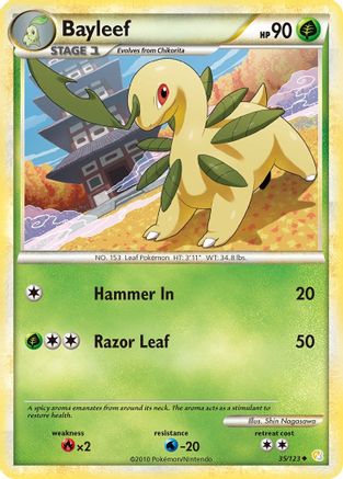 Bayleef 035  - Reverse Holofoil HeartGold SoulSilver - Uncommon
