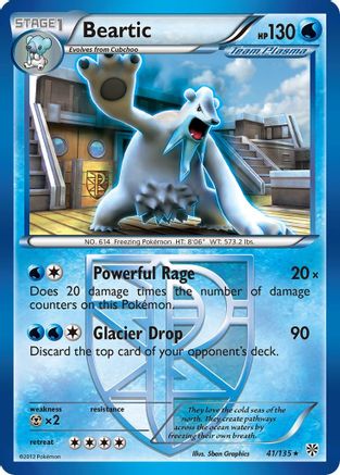 Beartic (Team Plasma)  - Reverse Holofoil Plasma Storm - Rare