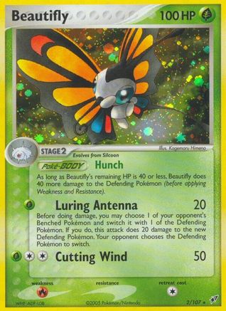 Beautifly  - Reverse Holofoil Deoxys - Holo Rare