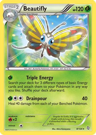 Beautifly  - Reverse Holofoil Dragons Exalted - Rare