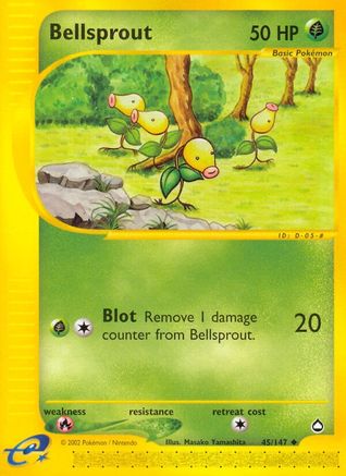 Bellsprout (45)  - Reverse Holofoil Aquapolis - Uncommon