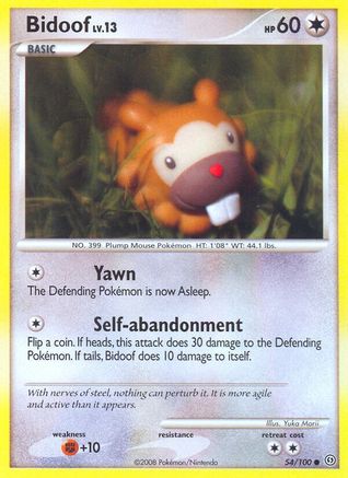 Bidoof 054  Stormfront - Common