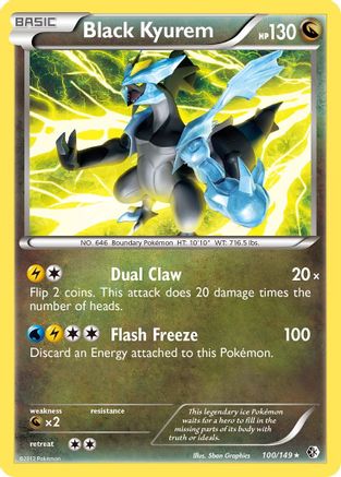 Black Kyurem  - Reverse Holofoil Boundaries Crossed - Rare