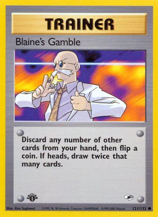 Blaine's Gamble 121  - 1st Edition Gym Heroes - Common