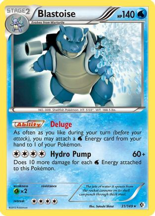 Blastoise 031  - Holofoil Boundaries Crossed - Holo Rare