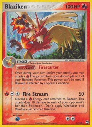 Blaziken  - Reverse Holofoil Power Keepers - Holo Rare