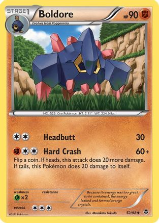 Boldore (52)  - Reverse Holofoil Emerging Powers - Uncommon