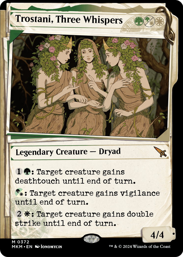 Trostani, Three Whispers (Showcase) (0372) (MKM-372) - Murders at Karlov Manor: (Showcase) Foil