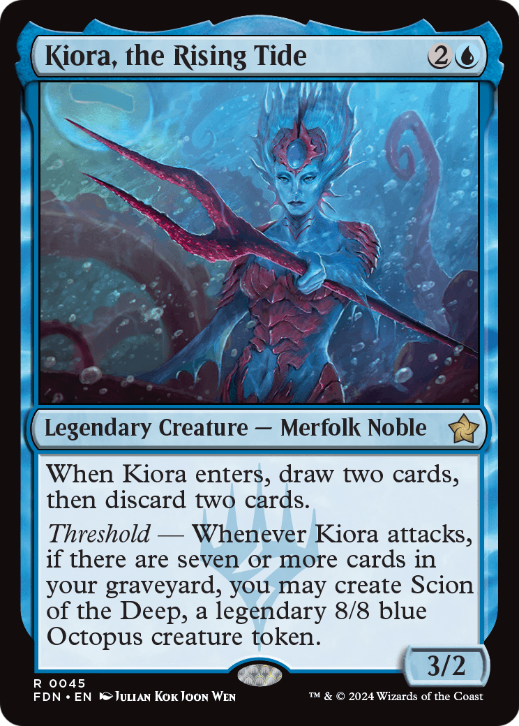 Kiora, the Rising Tide (FDN-045) - Foundations Foil