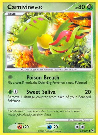 Carnivine (68)  - Reverse Holofoil Platinum - Common