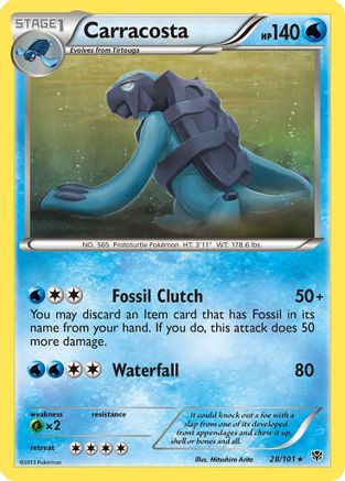 Carracosta  - Reverse Holofoil Plasma Blast - Rare