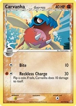 Carvanha (Delta Species) 061  - Reverse Holofoil Holon Phantoms - Common