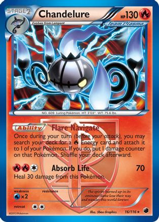 Chandelure (Team Plasma)  - Holofoil Plasma Freeze - Holo Rare