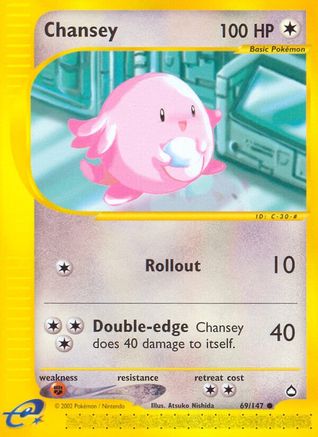 Chansey 069  - Reverse Holofoil Aquapolis - Common