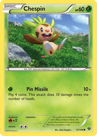 Chespin 012/146  XY Base Set - Common
