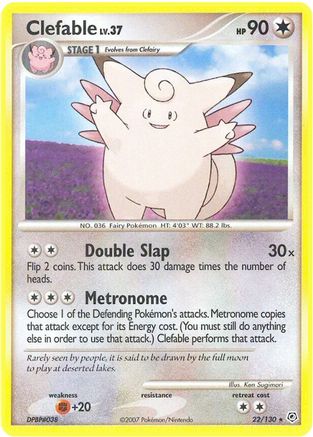 Clefable  - Reverse Holofoil Diamond and Pearl - Rare