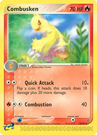 Combusken  - Reverse Holofoil Dragon - Uncommon
