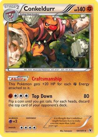 Conkeldurr (64)  - Holofoil Noble Victories - Holo Rare