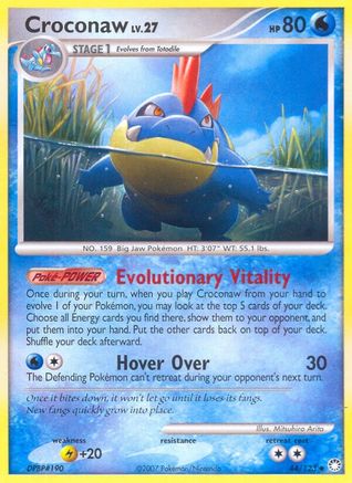 Croconaw/123  - Reverse Holofoil Mysterious Treasures - Uncommon