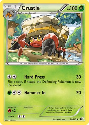 Crustle  - Reverse Holofoil Legendary Treasures - Uncommon