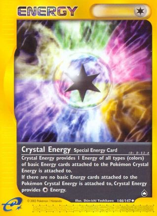 Crystal Energy  - Reverse Holofoil Aquapolis - Uncommon