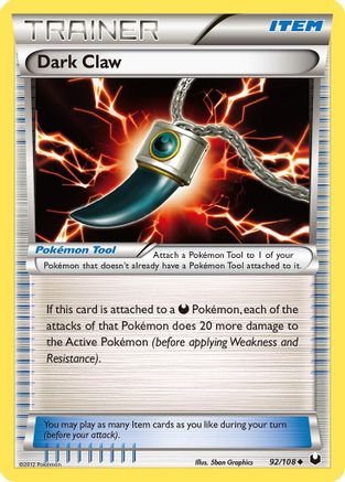 Dark Claw 092  - Reverse Holofoil Dark Explorers - Uncommon