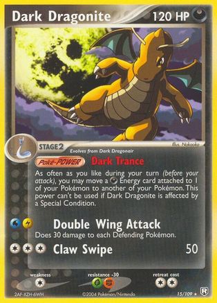 Dark Dragonite 015  - Reverse Holofoil Team Rocket Returns - Rare