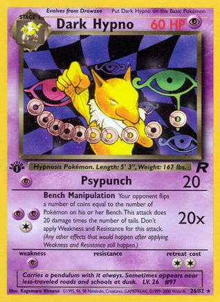 Dark Hypno (26) (26) 026  - 1st Edition Team Rocket - Rare