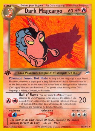 Dark Magcargo 018  - 1st Edition Neo Destiny - Rare