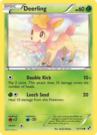 Deerling 013  - Reverse Holofoil Black and White - Common
